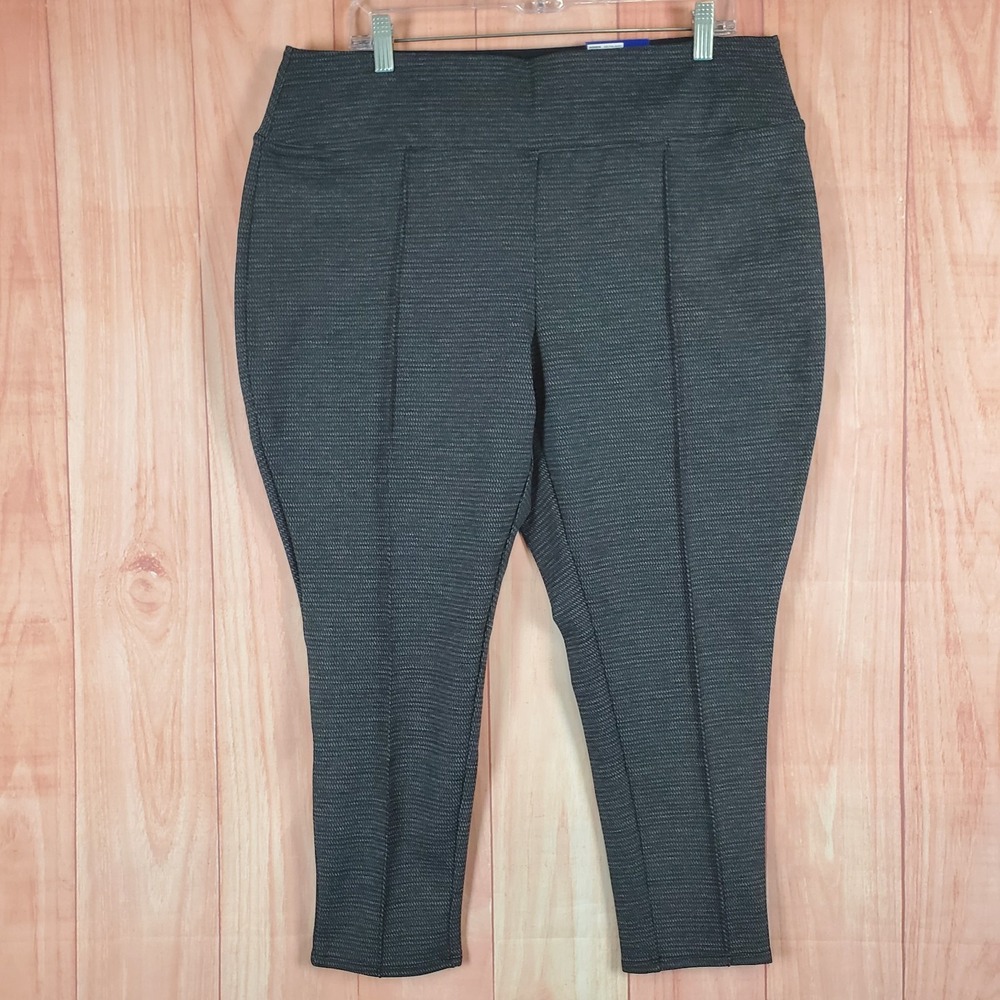 Apt 9 Leggings Womens PXXLS 2XL Gray Ponte Stretch Slim Fit Mid Rise Skinny Leg